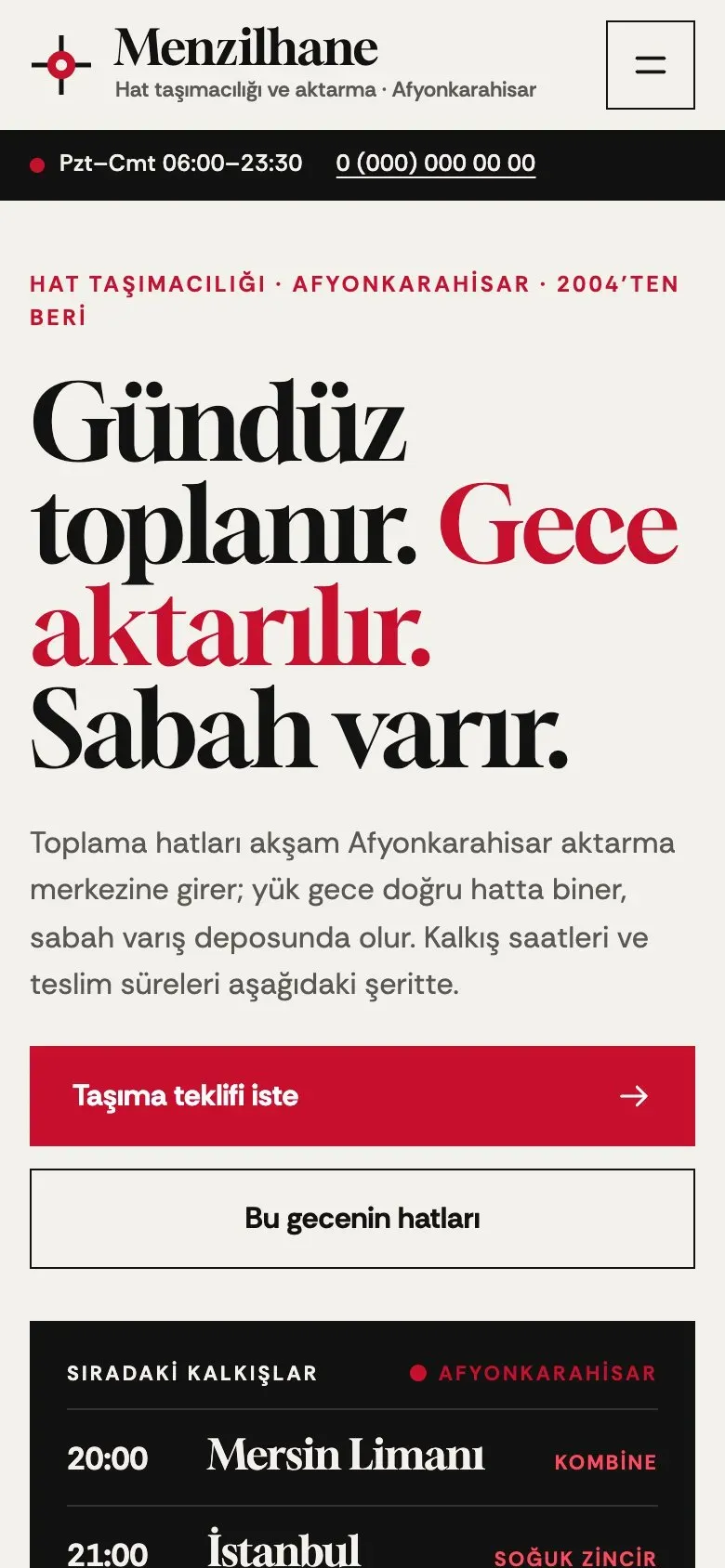 Aktarma teması telefonda: giriş ekranı