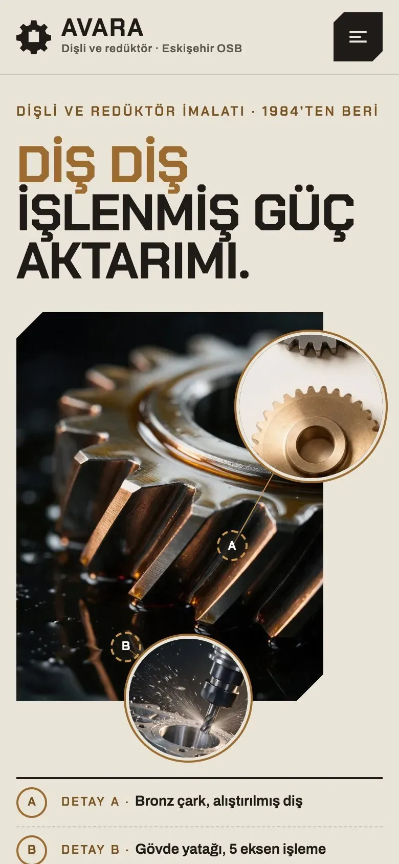 Dişli teması telefonda: giriş ekranı