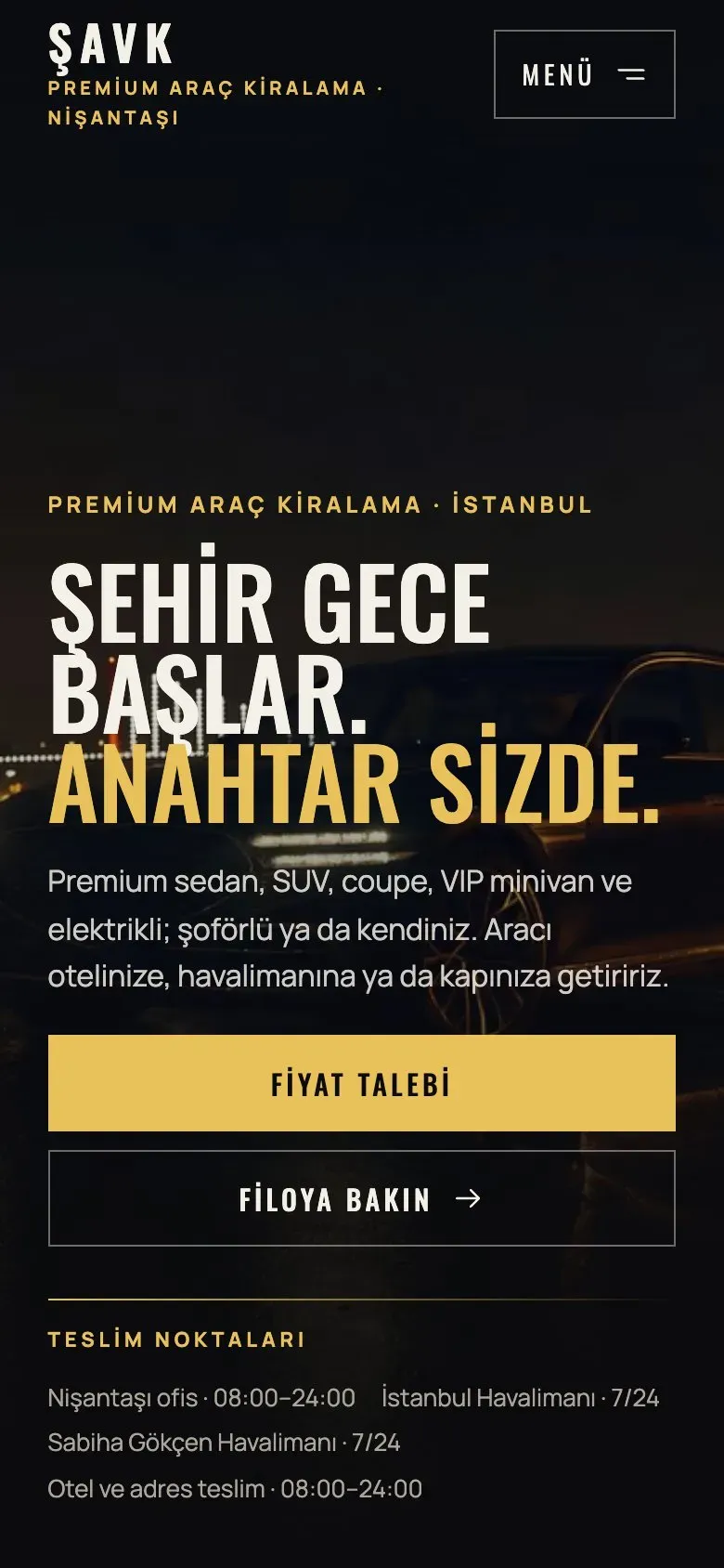 Far teması telefonda: giriş ekranı