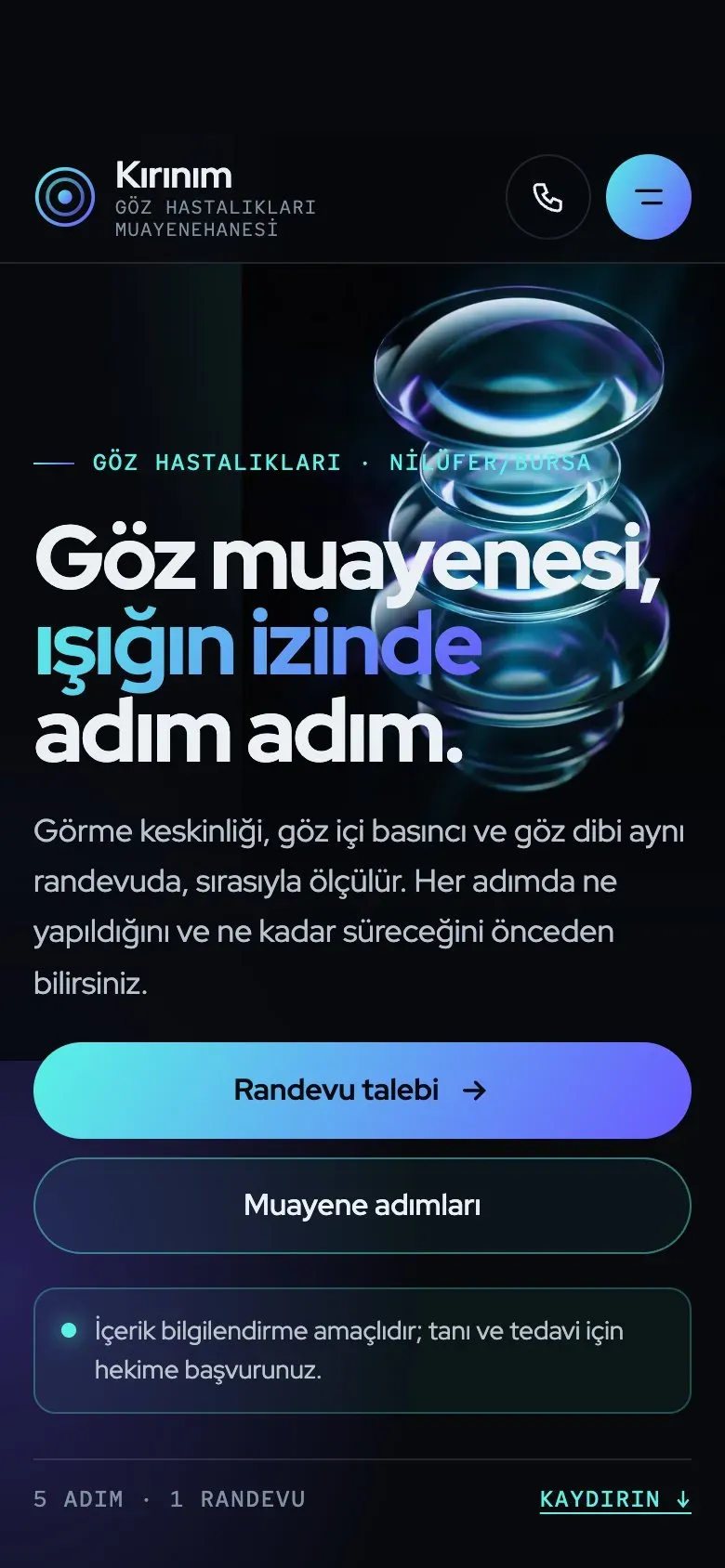 Işık teması telefonda: giriş ekranı