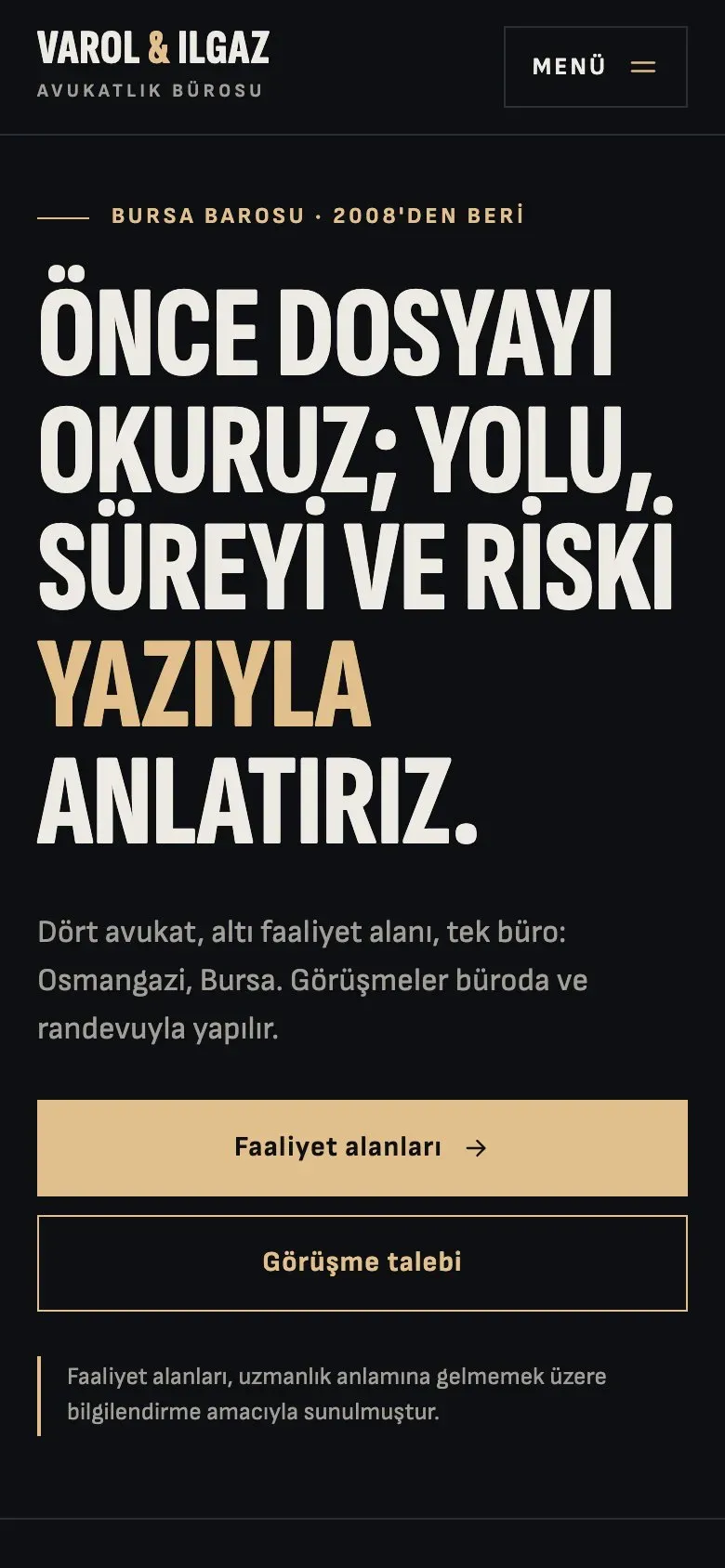 İstinaf teması telefonda: giriş ekranı