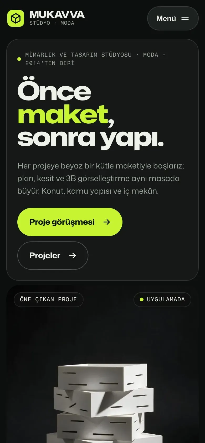 Maket teması telefonda: giriş ekranı