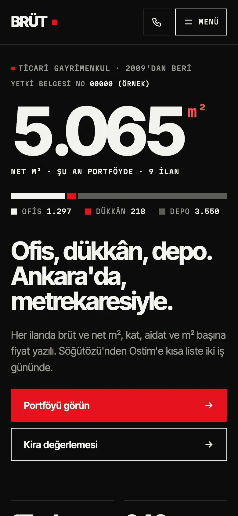 Metrekare teması telefonda: giriş ekranı