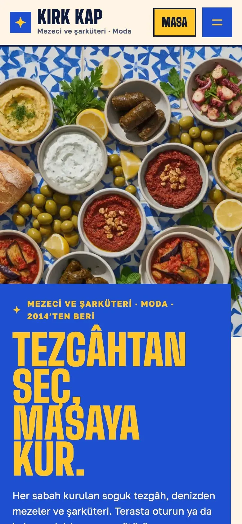 Meze teması telefonda: giriş ekranı