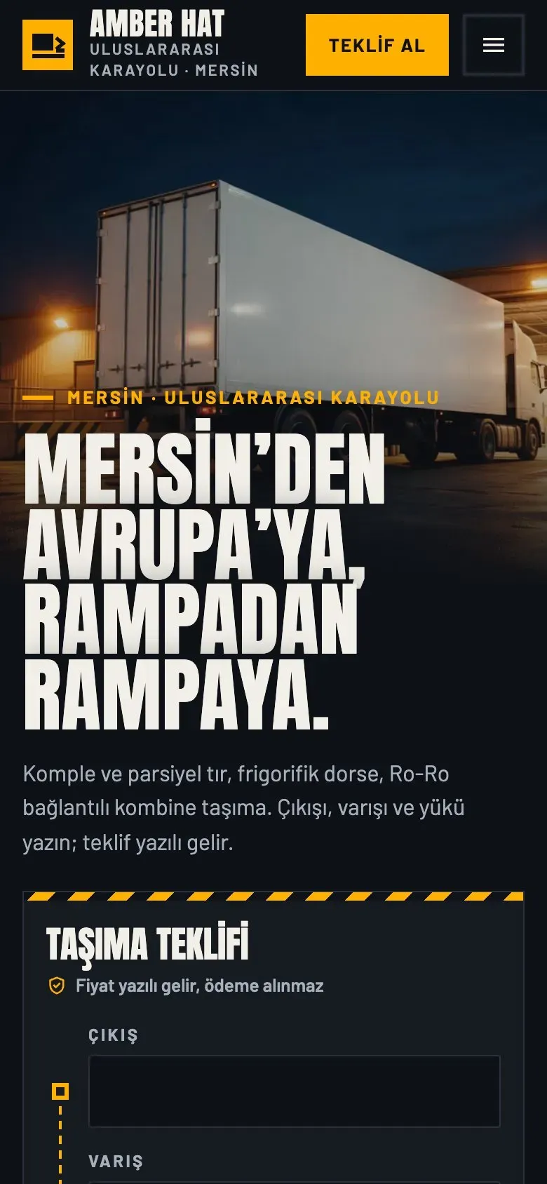 Rampa teması telefonda: giriş ekranı