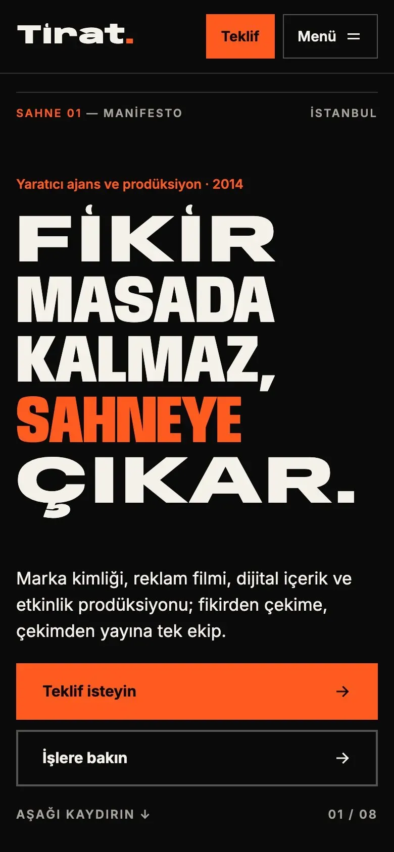 Sahne teması telefonda: giriş ekranı