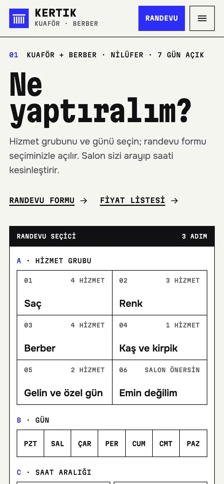 Tarak teması telefonda: giriş ekranı