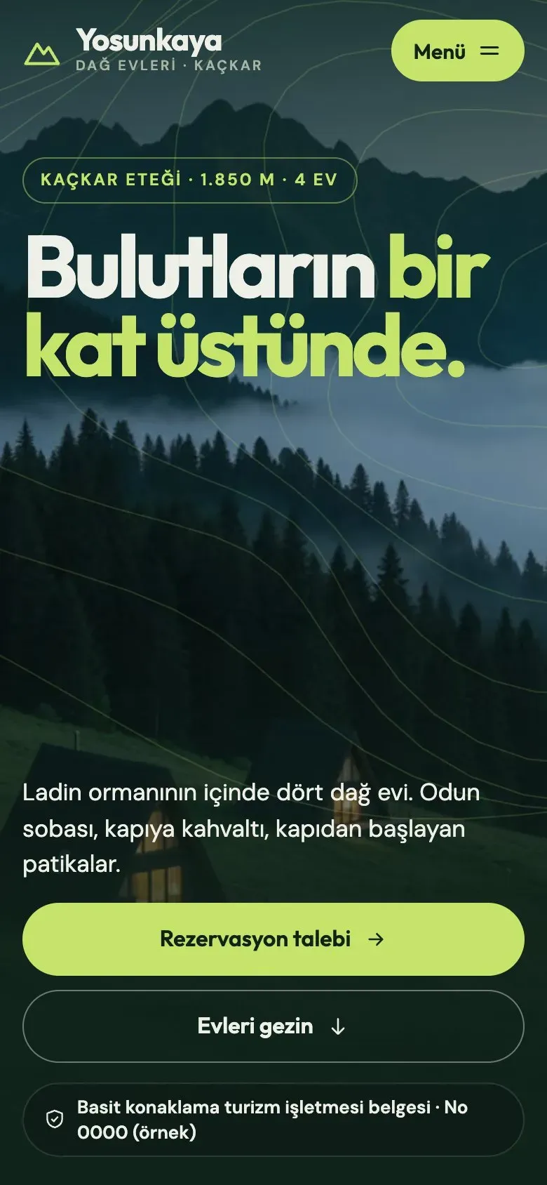 Yayla teması telefonda: giriş ekranı